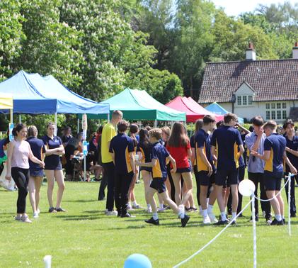 House Activities For Charity On Sports Field