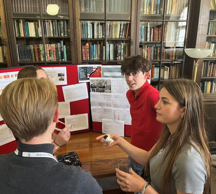 Sidcot Students Debating at EPQ Showcase