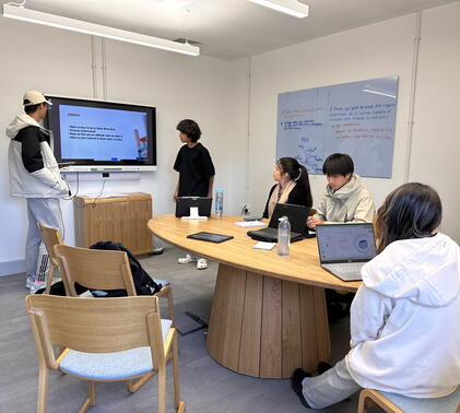 Work experience students presenting on what they have learned