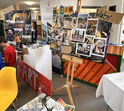 Sidcot creative arts academic enrichment display