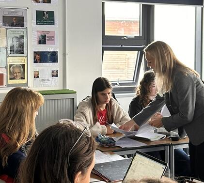 Rowena Hector Teaching Psychology Class