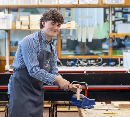 Sidcot student using DT facilities