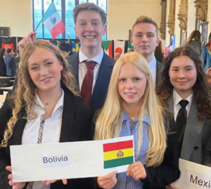 Sidcot's Model United Nations group photo