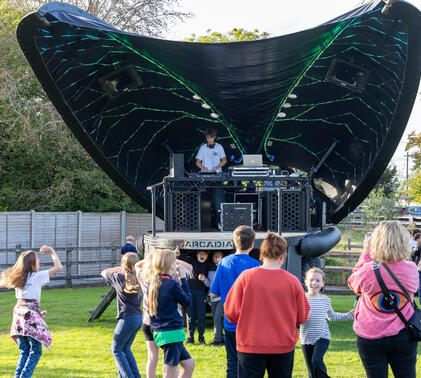 Arcadia Reach's Bug Stage at Sidcot's Festival of Peace
