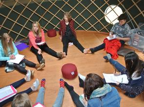 Students Learning Outdoors