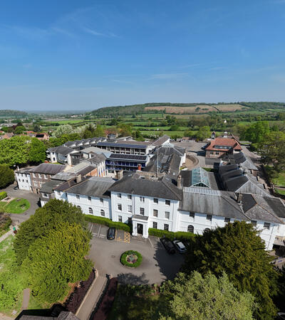 Aerial view of Sidcot School