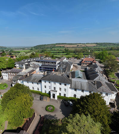 Sidcot School aerial shot