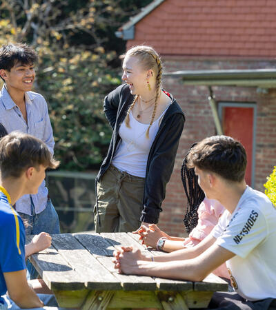 Sidcot Sixth Form Students smiling outside