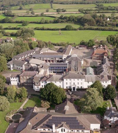 Aerial view of Sidcot School