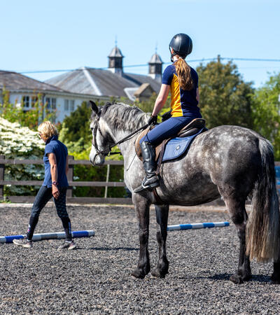 Sidcot student riding horse at Sidcot Equestrian Centre