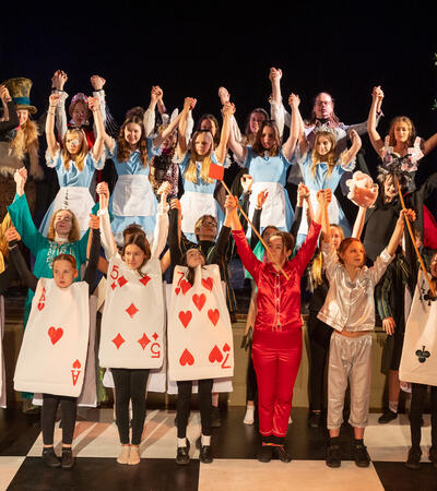 Alice in Wonderland stage bow