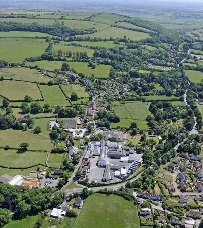 Aerial photo of Sidcot School campus