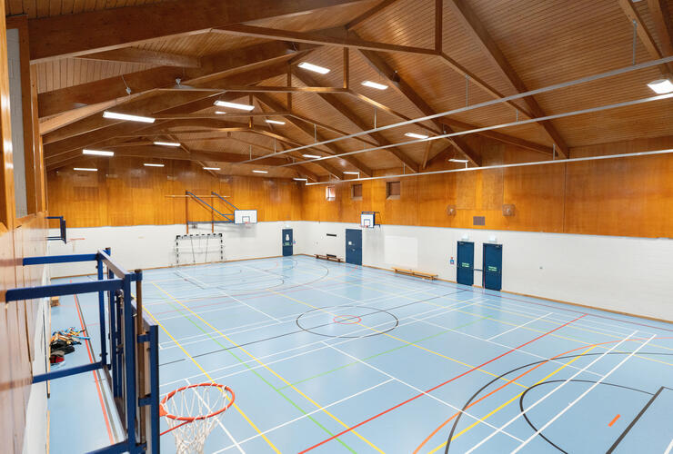 Full-Size Indoor Basketball Court