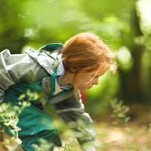 Girl in forest school