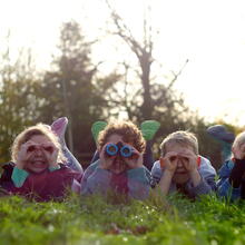 Sidcot Junior School pupils playing outdoors