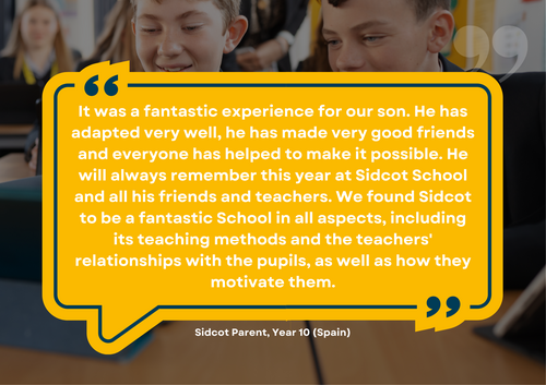Sidcot Parent, Year 10 (Spain)